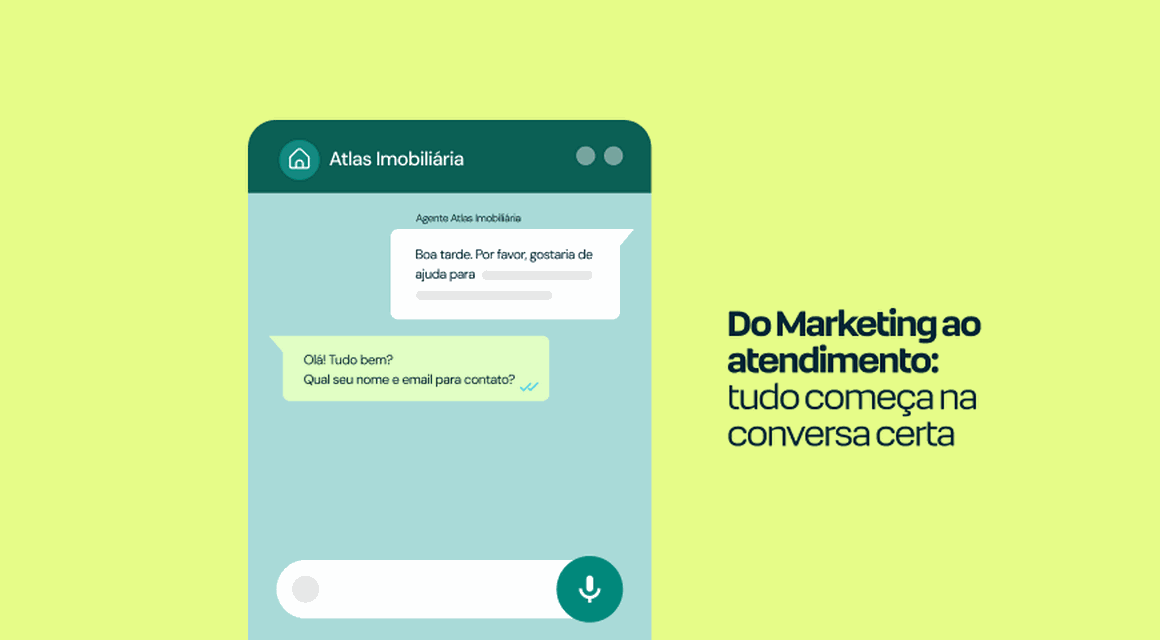 Conversa de atendimento por mensagem com o cliente